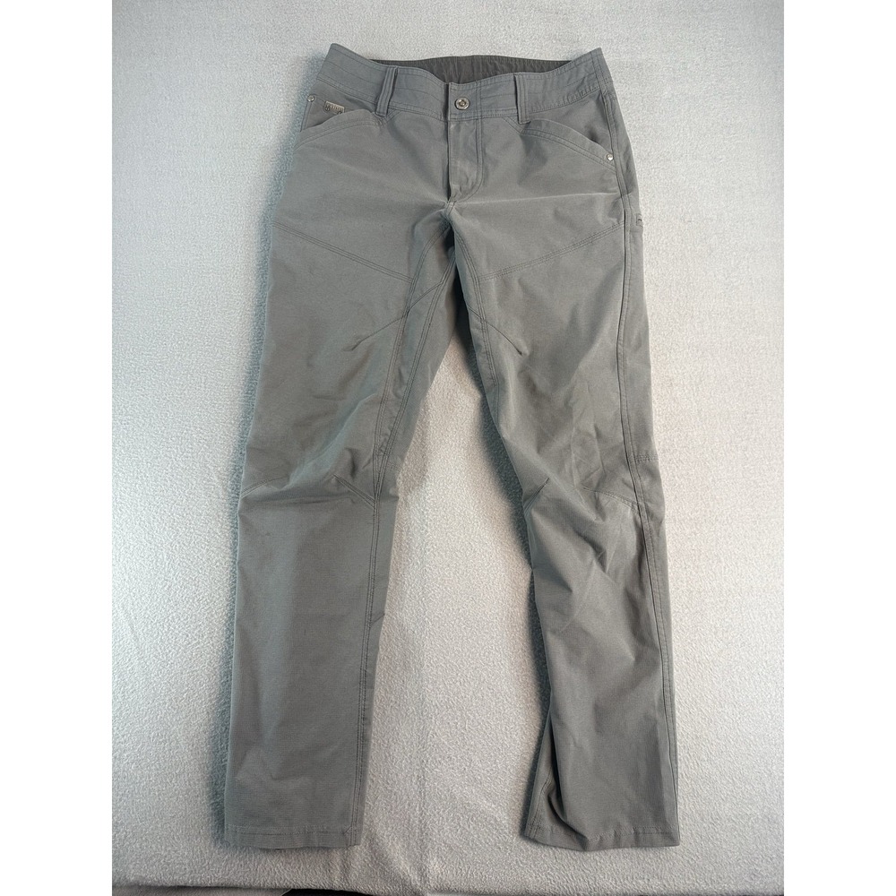Kuhl Silencr Pants Mens 32x32 Gray Regular Fit Cargo Microfiber Travel Outdoor